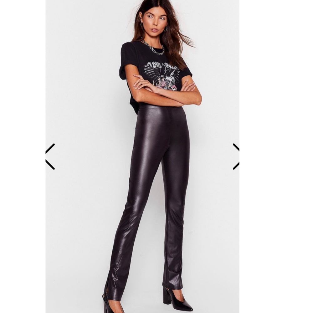 Brand new: faux leather pants